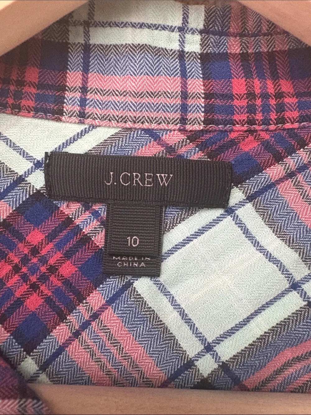 J. Crew Plaid Button-Down Cotton Womens 10 Fall Cozy Flannel